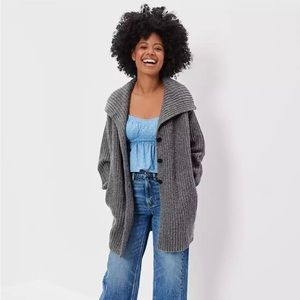 Brand new chunky oversized gray cardigan